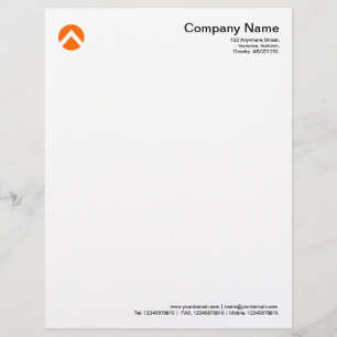 Circled Chevron - Orange Personalized Letterhead