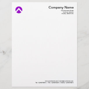 Circled Chevron - Purple Personalised Letterhead