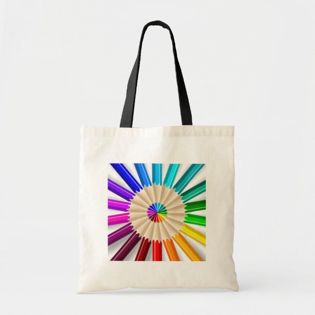 Circled Coloured Pencils Tote Bag (Front)