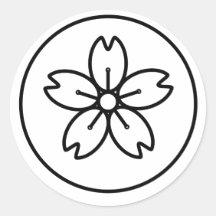 Circled Sakura Sticker