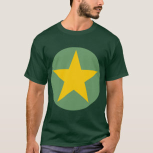 Circled Star - Amber with Army Green T-Shirt