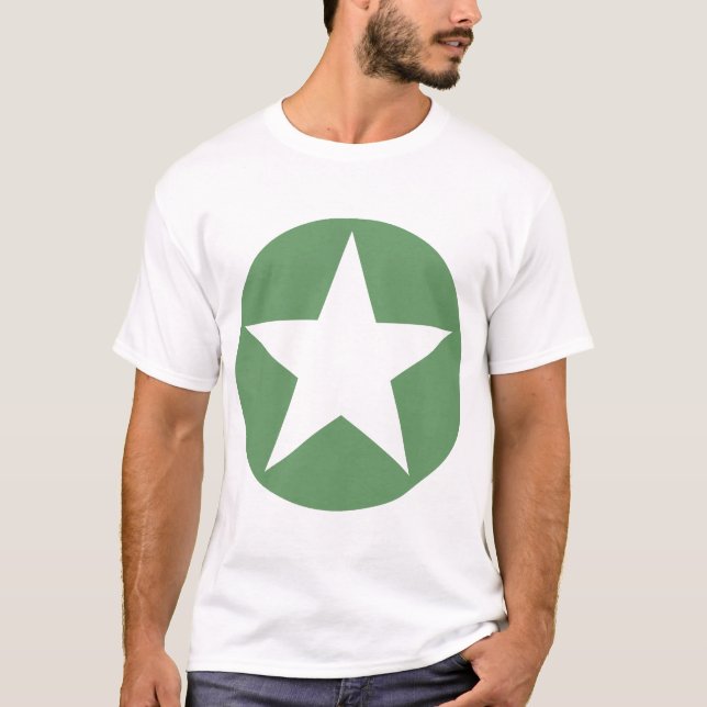 Circled Star - Army Green T-Shirt (Front)