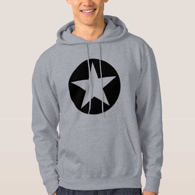 Circled Star - Black Hoodie (Front)