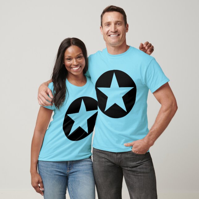 Circled Star - Black T-Shirt (Unisex)