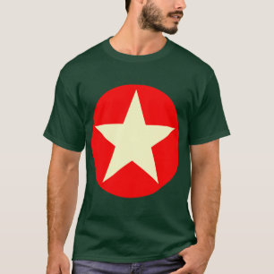 Circled Star - Cream and Red T-Shirt