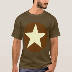 Circled Star - Cream with Brown T-Shirt