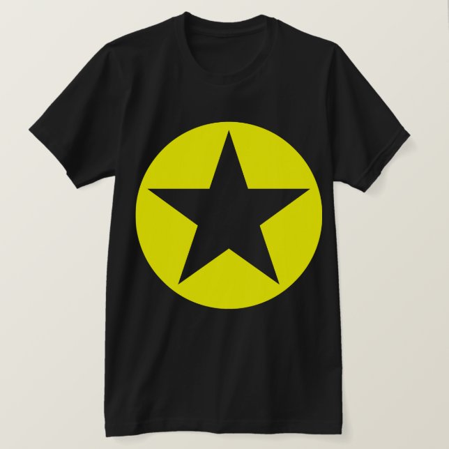 Circled Star - Yellow T-Shirt (Design Front)