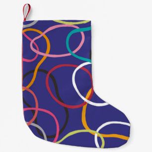Circles, abstract bands seamless vintage pattern. small christmas stocking