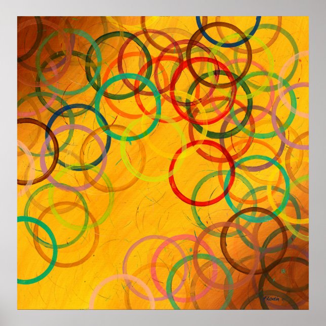 Circles Abstract Painting - Poster (Front)