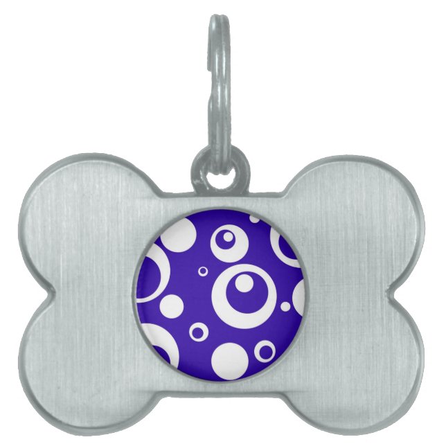 Circles and Dots Pet ID Tag (Front)