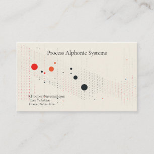 Circles and lines in black and red business card
