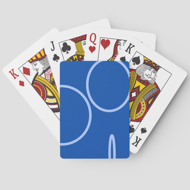 Circles and Loop on Blue Playing Cards (Back)