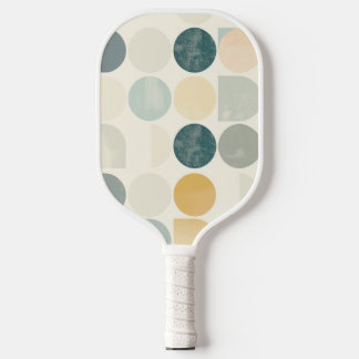 Circles and other shapes on white background pickleball paddle