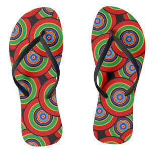 Circles and rings retro jandals