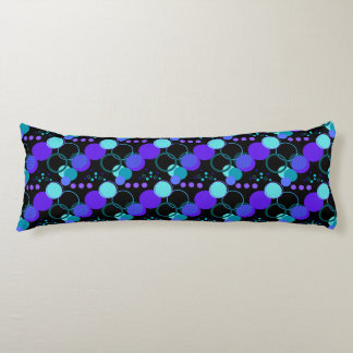 Circles and Round Shapes Pattern in Black Body Cushion
