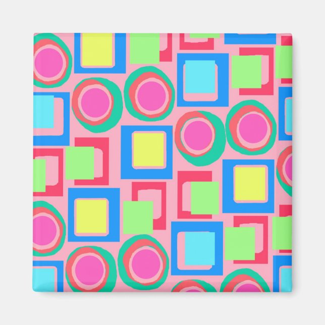 Circles and Squares Magnet (Front)