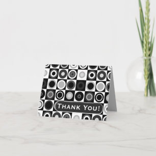 Circles and Squares Thank You Note (Personalised) Card