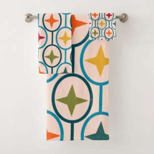 Circles and Stars  Bath Towel Set