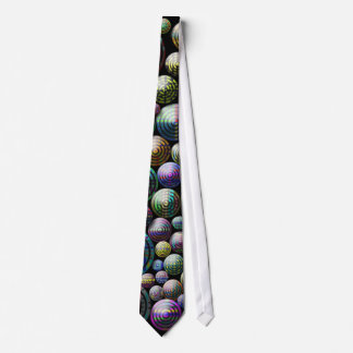Circles Black and Colourful Tie
