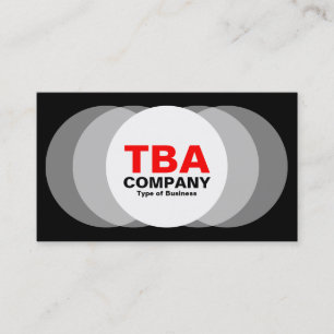 Circles - Black Business Card