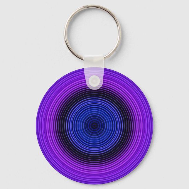 Circles - Blue Key Ring (Front)