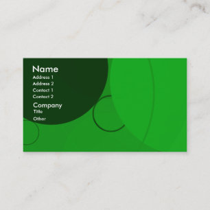 Circles Bright Green Background Business Card
