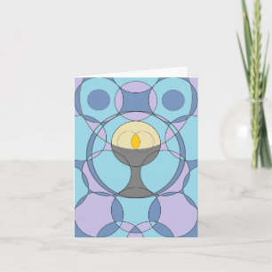 Circles Chalice Card - Purple and Blue