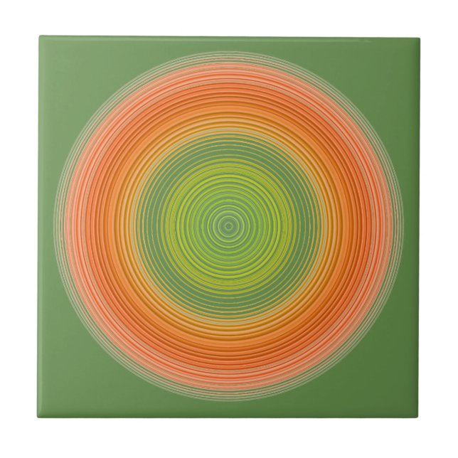 Circles - citrus colours tile (Front)