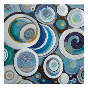 Circles Composition II Glossy Art Poster