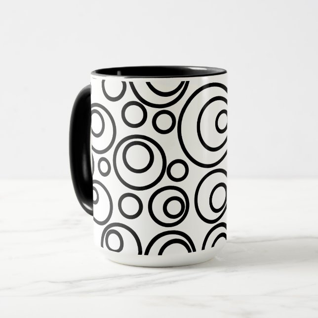 Circles Design Mug (Front Left)