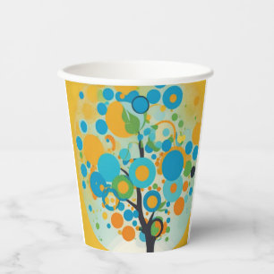 Circles design paper cups