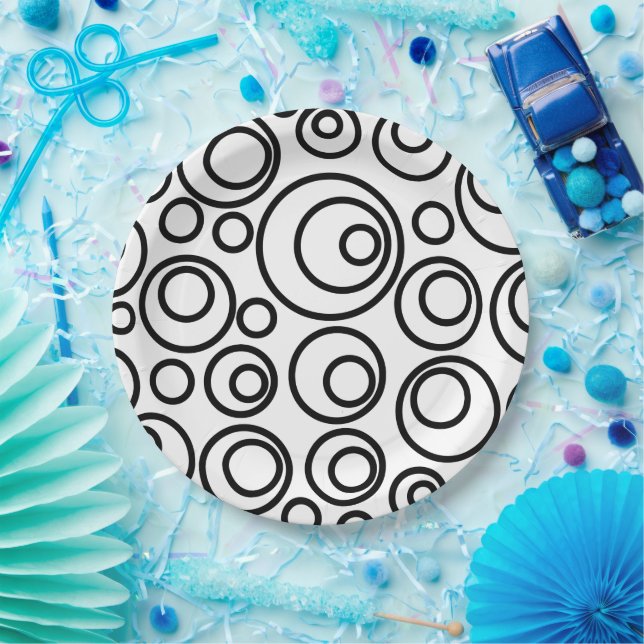 Circles Design Paper Plate (Party)
