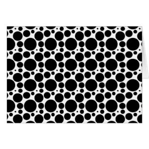 Circles & Dots in 7 Sizes: Repeating Black & White