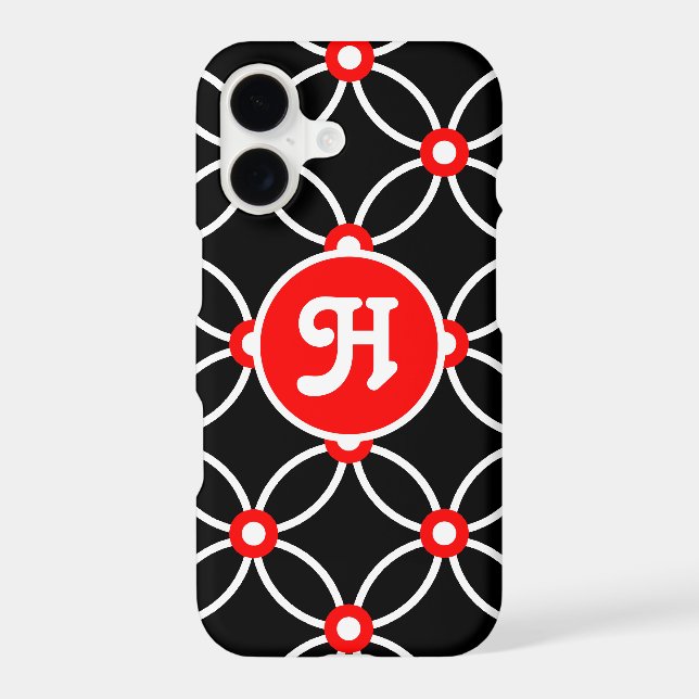 Circles & Dots-White & Red (Back)