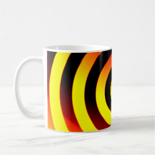 circles geometric backgrounds pattern in coloured coffee mug