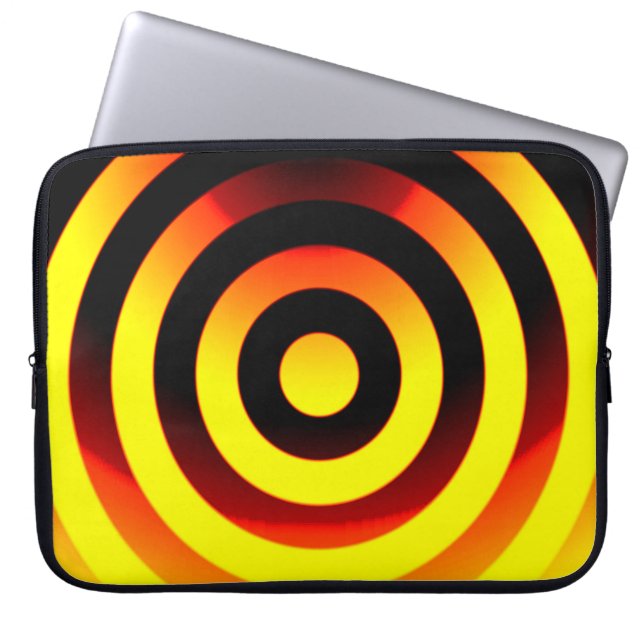 circles geometric backgrounds pattern in coloured  laptop sleeve (Front)