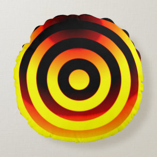 circles geometric backgrounds pattern in coloured  round cushion