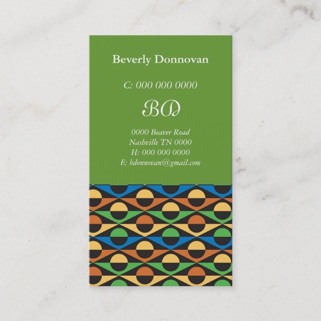 Circles & Geometric Business Card (Front)