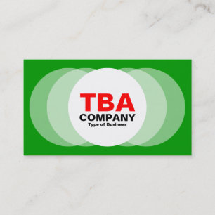 Circles - Grass Green Business Card