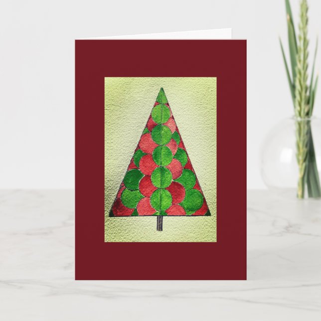Circles, Holiday Tree, Card (Front)