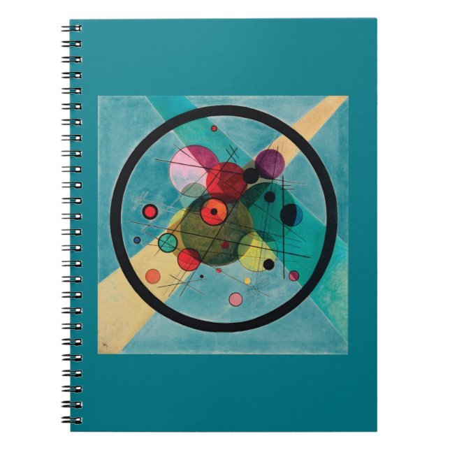 Circles in a Circle by Wassily Kandinsky Spiral Notebook (Front)