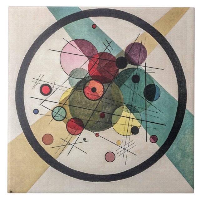 Circles in a Circle - Kandinsky Tile (Front)