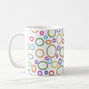 circles in many colours and sizes coffee mug