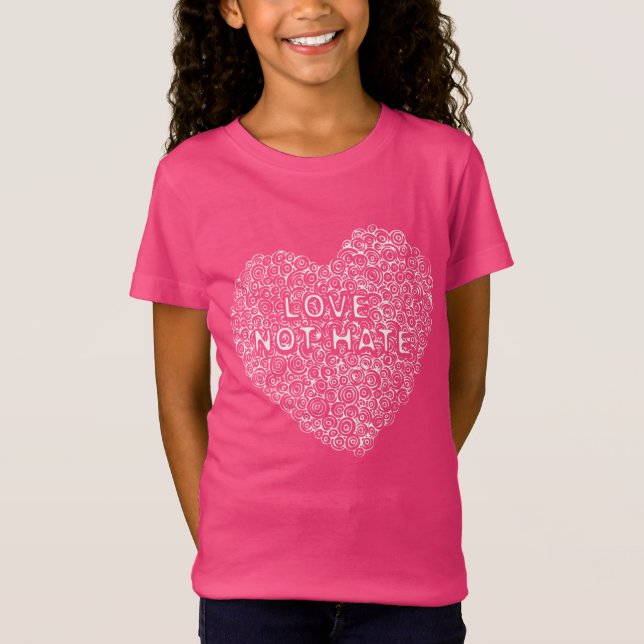 Circles in my heart Love not hate kids t-shirt (Front)