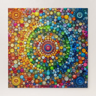 Circles in Rainbow Jigsaw Puzzle