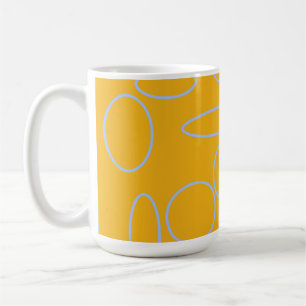 Circles Loops on Orange Coffee Mug