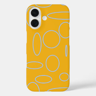 Circles Loops on Orange Geometric iPhone 16 Case