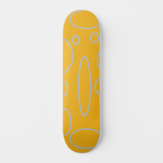 Circles Loops on Orange Geometric  Skateboard