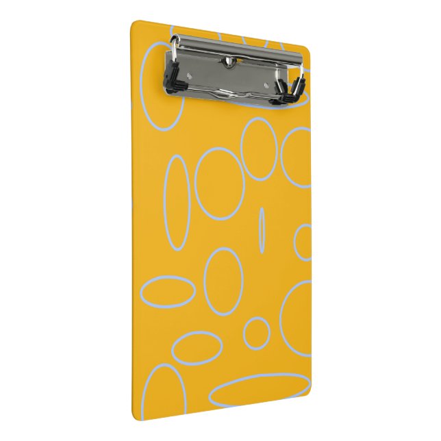 Circles Loops on Orange  Mini Clipboard (Angled)