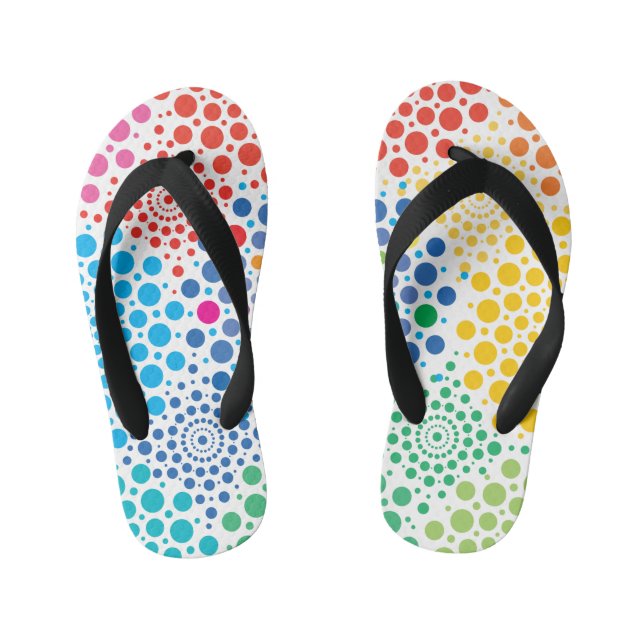 Circles Mandala 3 Kid's Jandals (Footbed)